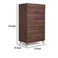 thumbnail image 5 of Benjara 5 Drawer Chest with Metal Handles and Wood Grain Details, Brown, 5 of 5