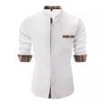 thumbnail image 1 of Blusa y camisa de manga larga con cuello vuelto para hombre, blusa informal de moda con cuello vuelto, camisa transpirable de manga larga, blusa para hombre, 1 of 4