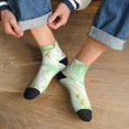 thumbnail image 3 of Naloa Green And Gold Abstract Marble Ankle Socks for Women Non Slip Socks No Show Socks Classic Low Cut Casual Socks Casual Socks, 3 of 7
