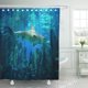 thumbnail image 1 of ABPHQTO Animal azul tiburón grande aleta azul temas de animales Animal vida silvestre acuario debajo de la cortina de ducha cortina de baño 165x180 cm ABPHQTO PKNMT66x72Shower-12013, 1 of 2
