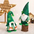 thumbnail image 4 of 2PCS St. Patricks Day Gnome Plush Doll Handmade Irish Elf Scandinav Home Ornaments Tabletop Green Leprechaun Clover Figurines Gifts Decor Spring Decoration, 4 of 9