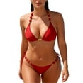 thumbnail image 2 of PFRNLF Women's Ruched Bikini Sets Two Piece Swimsuit Mid Waist Swim Bathing Suit, 2 of 9