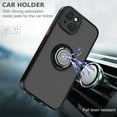 thumbnail image 5 of for iPhone 13 Mini 5.4" Case, Protective Matte Back Case Magnetic For Car Mount with 360° Rotatable Ring Holder Kickstand Shockproof Protective Cover For iPhone 13 Mini,
A, 5 of 9