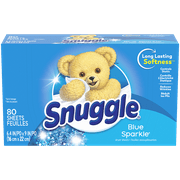 Snuggle Fabric Softener Dryer Sheets Blue Sparkle 80 Count