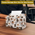 thumbnail image 4 of Bulopur Halloween Spider Web Bow Tissue Box Cover PU Leather Decorative Tissue Holder for Bathroom Vanity Bedroom Car Interior Cute Spooky Decor, 4 of 7