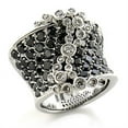 thumbnail image 1 of Bague en Laiton Rhodié avec Zircone Cubique de Qualité AAA en Jet pour Femmes Couleur de Pierre Jet Style 8X139 Taille 8, 1 of 1