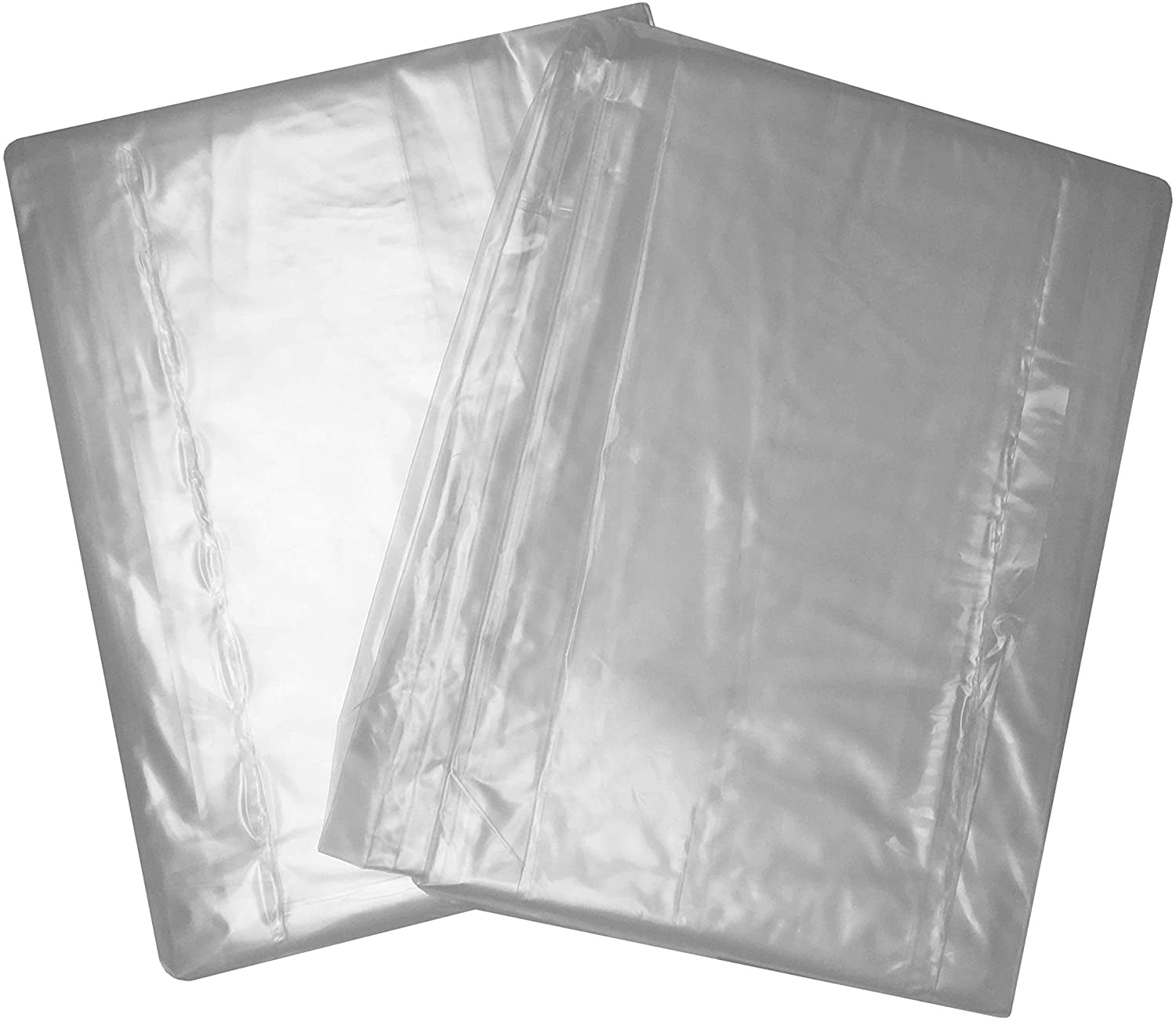 Uboxes Twin Size Mattress Covers, 40" x 12" x 86", Clear, 2 Pack