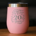thumbnail image 2 of Bevvee Insulated Wine Tumbler 12 oz Cheers 20 Years Gifts for 20th Anniversary Celebrations Tumblers, 2 of 4