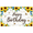 2A, variant on Floral Design Happy Birthday Banner Decorative Sunflower Butterfly Backdrop for Celebration Spring Party Outdoor Event