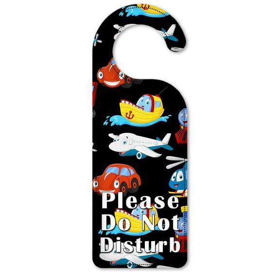 Do Not Disturb Door Knob Hanger Sign - Cute Transportation