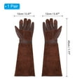 thumbnail image 2 of Guantes de jardinería Uxcell, guante de poda de rosas de cuero de vaca a prueba de espinas marrón XL, 2 of 5