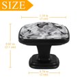 thumbnail image 4 of 4 Pcs Cabinet Handle Drawer Pulls Grey Camouflage Knobs with Screws Square Furniture Office Cabinet Knob Decoration, 4 of 7
