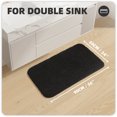 thumbnail image 3 of PABUBE Bathroom Rug Non-Slip Bathroom Mat 24"x36" Shag Bath Rugs w/1.6" Microfiber, Absorbent Bath Mat, Machine Washable, Black, 3 of 9