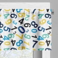 thumbnail image 5 of Ambesonne Numbers Valance & Curtain, Math Themed Design, 55"x30", Blue Yellow and White, 5 of 6