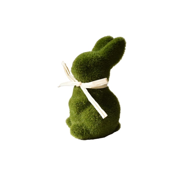 Decoraciones de Pascua para el Hogar,Simulación Corto Relleno de Musgo Conejo de Pascua 3.74x2.2In Verde,Escuma de Decoraciones Lindas de Escritorio de la Sala de Estar,Decoraciones para el Hogar Para