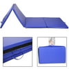 "Costway 4x10x2"" Folding Gymnastics Gym Exercise Mats Blue Stretching Yoga Mat Blue"