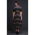 thumbnail image 3 of Bimba Tie-Dye Button Down Dress Print Mandarin Collar Roll Up Sleeves Shirt Dress-XXX-Large, 3 of 5