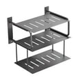thumbnail image 3 of Lipstore 3 Layers Projector Shelf Wall Mount Organizer for Living Room Clock TV Boxes Gray, 3 of 8