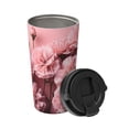 thumbnail image 2 of Honeii Delicate Pink Carnations Print Travel Coffee Mug Insulated Coffee Cup with Leakproof Lid, Coffee Tumbler, Reusable Coffee Cups with Seal Lid, 2 of 8