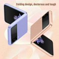 thumbnail image 3 of Dteck for Samsung Galaxy Z Flip 3 5G case, Ultra Thin Matte Flip Design 360 Full Body Protection Shock Absorbing Slim Fit Flexible Hard Bumper Case for Samsung Galaxy Z Flip3 5G 2021 -Rosegold, 3 of 4