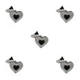 thumbnail image 2 of QualitChoice Porte-Clés Pompon Porte-Clés en Daim Jour de la Saint-Valentin Multicolore Porte-Clés Polyvalent Sac de Fabrication Décor Coeur Porte-Clés Noir / Blanc 5Set, 2 of 6