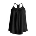 thumbnail image 4 of ThreadVibe Women's Basic Scoop Neck Tank Tops With Built in Bras Casual Summer Tank Tops,Pleated Front Loose‑Fit Flowy Summer Sleeveless Shirts, 4 of 6