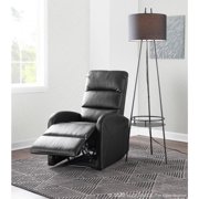 Dormi Contemporary Recliner Chair in Black Faux Leather by LumiSource
