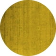 thumbnail image 1 of Ahgly Company Indoor Round Oriental Yellow Industrial Area Rugs, 3' Round, 1 of 4