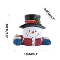 thumbnail image 2 of Christmas Snowman Decorations, Resin Snowman Figures, LED Lighted Snowman Tabletop Decor for Home and Dining, Winter Festival Centerpiece with Battery Operation, 2 of 6