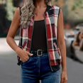thumbnail image 5 of Plaid Vest for Women Plus Size V-Neck Sleeveless Flannel Layering Piece for Casual Fall Spring Outfits Outdoor Wear, 5 of 7