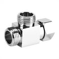 thumbnail image 2 of Adaptador Desviador de Latón Cromado de 3, Forma de T Montada en Brazo de Ducha para de Agua Domémico, 2 of 7