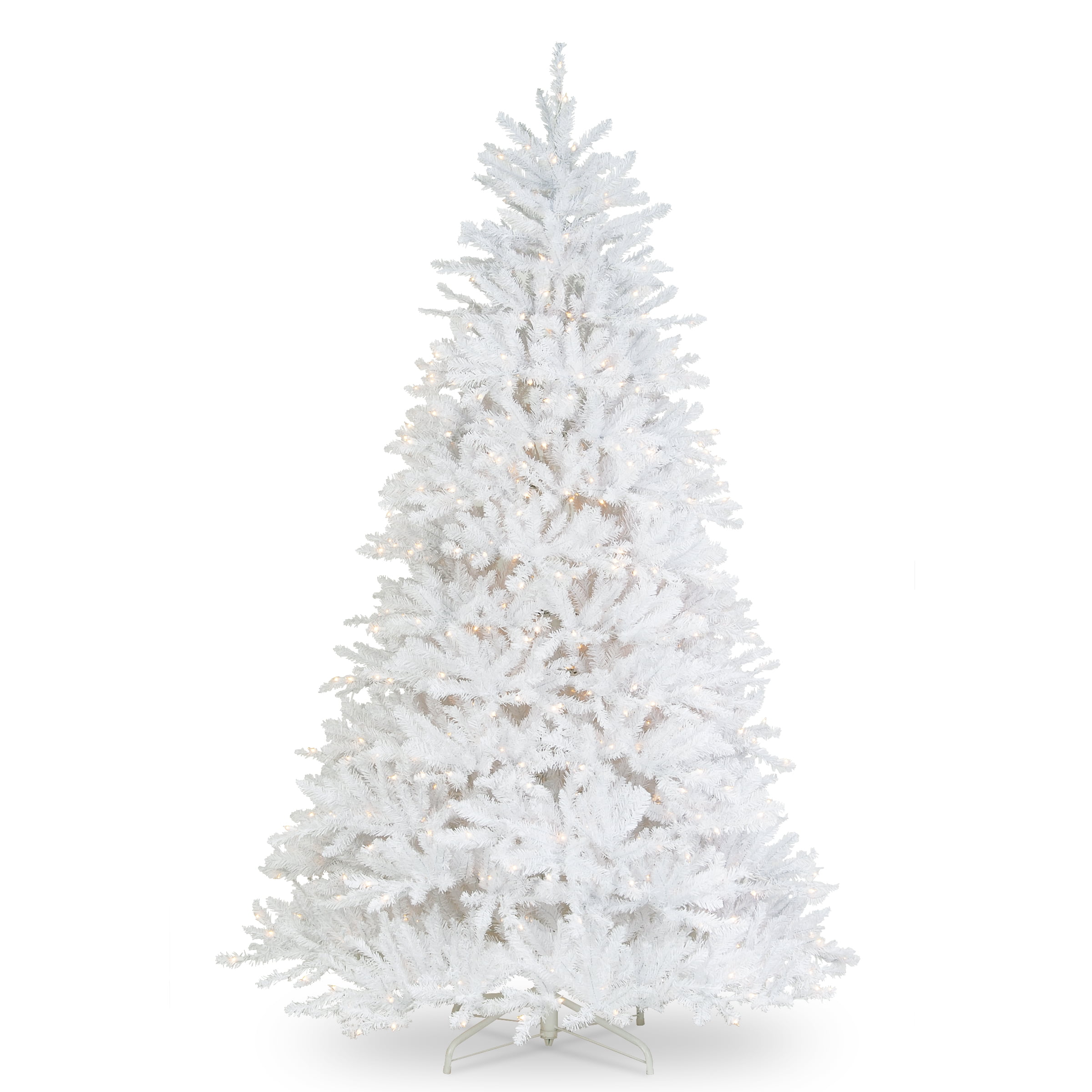 National Tree Dunhill White Fir Tree with Clear LightsColorWhite,Size7 ft