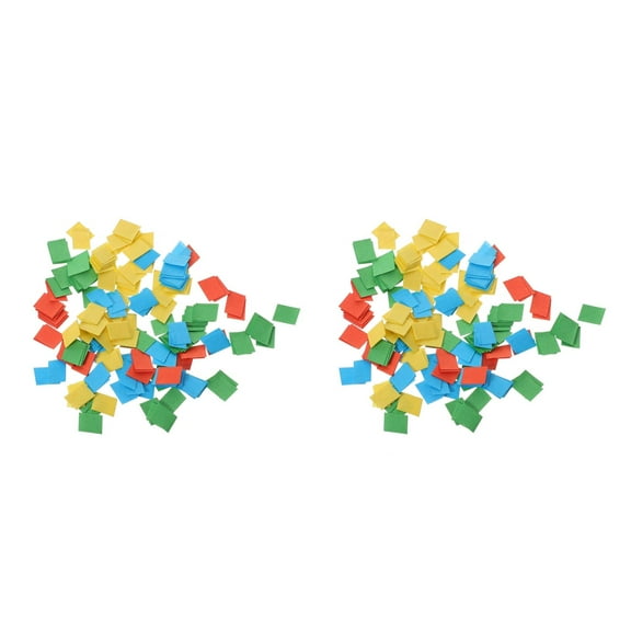 WORGEOUS 2 Packs  Rectangle Confetti Multicolor Confetti Sprinkles Table Confetti For Baby Shower Confetti Clubs Weddings Birthday Celebrations Fiesta Party Decoration