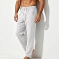thumbnail image 7 of Zpzdpjkx Mens Solid Tapered Athletic Pants Elastic Drawstring Waist Quickly Dry Breathable All Season Outdoor Training Walking Casual Pants for Mens, 7 of 7