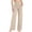 Khaki, variant on Patlollav Womens Solid Color Fashionable and Comfortable Wide Leg Straight Yoga Pants Tummy Control