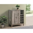 thumbnail image 2 of Maklaine Modern 2-door Wood Wine Cabinet with Stemware Rack Gray, 2 of 8