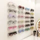 thumbnail image 3 of Estante de almacenamiento de gafas, estante de exhibición para gafas de sol, organizador de guardarropa, montado en la pared, sin perforaciones, para guardarropa, 2 uds., 3 of 5