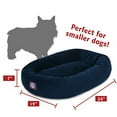 thumbnail image 3 of Majestic Pet Faux Suede Bagel Pet Bed for Dogs, Calming Dog Bed Washable, Small, Navy Blue, 3 of 5