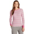 thumbnail image 5 of Hanes Women's X-Temp Thermal Underwear - Solids and Printed Long Sleeve Crew Top 41106-Medium (Blue/Grey Zebra), 5 of 10
