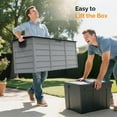 thumbnail image 5 of YANG2 75 Gallon Outdoor Storage Box, Lockable Plastic Storage Containers with Lid, Patio Deck Box Furniture for Garden, Pool, Balcony, Yard-Black, 5 of 7