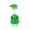 Green, variant on 23 inch Porch Goose Raincoat Umbrella Outfit Set, Floral Dress Statue Apparel, Spring Summer Patio Goose Costume for Lawn Outdoor Garden Decor
