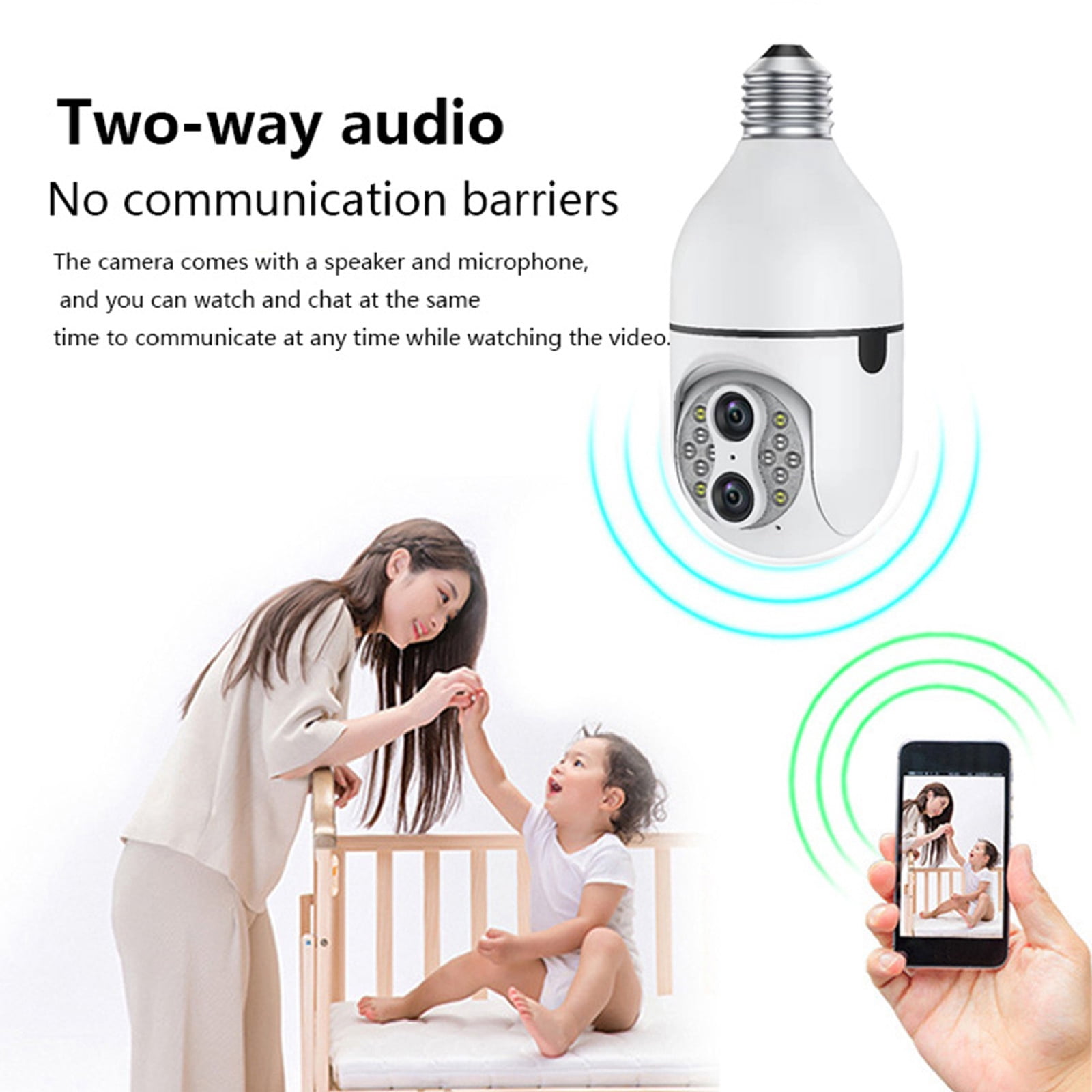 AZXY Security Camera,Surveillance Cameras Wired,1080p Hd Night Vision 360 Smart Cameras for Home,Indoor/Outdoor Security Camera Wired Wifi Night Vision