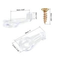 thumbnail image 3 of Kit de Clips Retenedores de Vidrio Uxcell, Clips para Puertas de Vidrio de Muebles de 1pulgada con Tornillos 50Set, 3 of 5