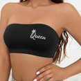 thumbnail image 3 of Women Strapless Bandeau Bra Queen Design Tube Tops Bra Bralette Seamless Comfortable Bra, 3 of 4