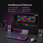 DarkBeacon Gaming Keyboard 87 HE Mechanical Keyboard with Hall Effect Magnetic Switch, RGB Backlit, Wired Keyboard for PC Gamer