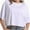 White, variant on Tshirts for Women Drop Shoulder Round Neck Oversized Crop Tops Workout Tops Tees