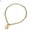ALGD56401 Gold, variant on Personalized Punk Stainless Steel Peach Heart Pendant Hemp Flowers Chain