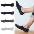 thumbnail image 5 of Summer Non-slip Thin Solid Color Breathable Invisible Boat Sock Men Cotton Socks Men's Socks DARK GREY, 5 of 8