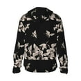 thumbnail image 3 of Kll Japanese White Crane Print Men'S Women’s Upf 50+ Sun Protection Outdoor Hoodie Jacket Long Sleeve Fishing Hiking Performance Shirt- Small, 3 of 8