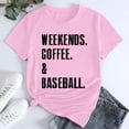 thumbnail image 1 of Séductiva T-Shirt à Manches Courtes pour Femmes 50 % de Réduction Liquidation Week-End Café Baseball Imprimé T-Shirt Coton Col Rond Manches Courtes Décontracté, 1 of 4